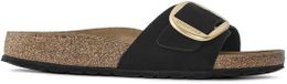Birkenstock Madrid Big Buckle Nubuck Leather Sandalen Zwart EU 38 Vrouw