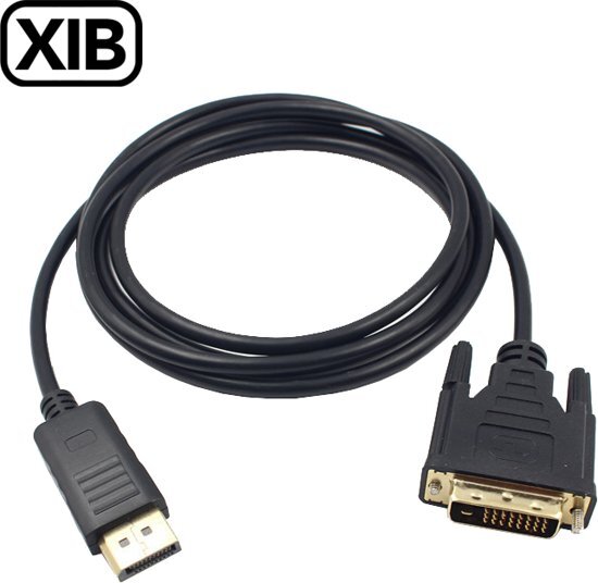 XIB Displayport naar DVI kabel 1.8m / DP to DVI 180cm - Zwart