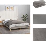 vidaXL Verzwaringsdeken met hoes 152x203 cm 11 kg stof grijs