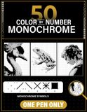 Monochrome Mystery Monochrome Mystery color by number for Adults: 50 Hidden Pictures, A One Color Monochrome Coloring Book for Adults — Black and White Puzzle Designs