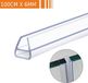 Simple Fix Lekstrip - Bandeau d'étanchéité - Barrière anti-éclaboussures - 100CM Long - Épaisseur de verre 6MM - Transparent