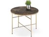 Icecat Table d'appoint avec plateau style marbre et pieds acier 60cm