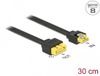 Delock 0.3m SATA/SATA 8p SATA-kabel 0,3 m Zwart, Geel