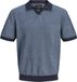 JACK&JONES JPRBLAPRESTON KNIT SPLIT NECK SS Heren Polo XL Katoen Night Sky