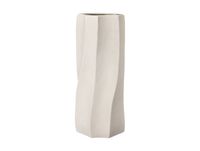 ERNST Vase en grès Ø13x31 cm Blanc naturel
