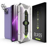 iGuard Beschermglas, 2 stuks, compatibel met Apple iPhone 14 Max, 6,7, beschermglas, pantserfolie, Edge+ bescherming, ultrahelder, 3D-gevormd glas, Easy Applicator