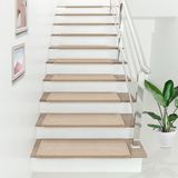 en.casa Set de marche d'escalier arrondi auto-adhésif 15 pièces beige