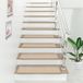 en.casa Set de marche d'escalier arrondi auto-adhésif 15 pièces beige