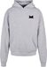 Merchcode Sweatshirt 'Halloween - Cat' lichtgrijs / zwart