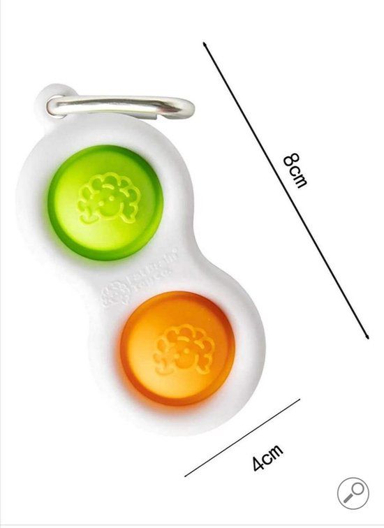 Simple Dimple Fidget Toy - Oranje / Groen - Siliconen - 2+ jaar