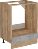 Vicco R-Line Ovenombouwkast – 60 cm Beton/Goudkleurig Eiken