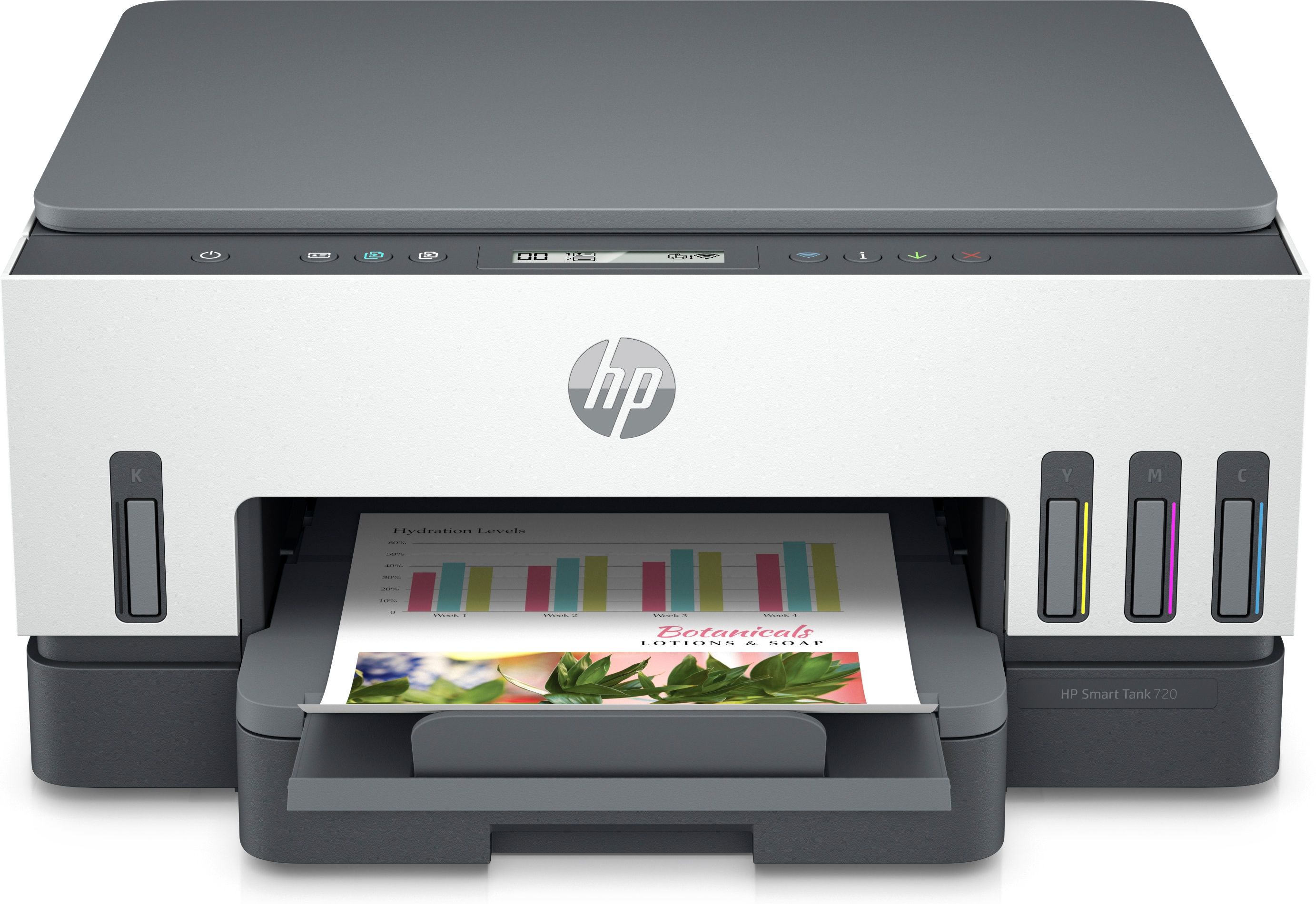 HP Smart Tank 720 All-in-One Printer - Color - Inkjet - A4 - 15 ppm (Black) / 9 ppm (Color) - Wi-Fi
