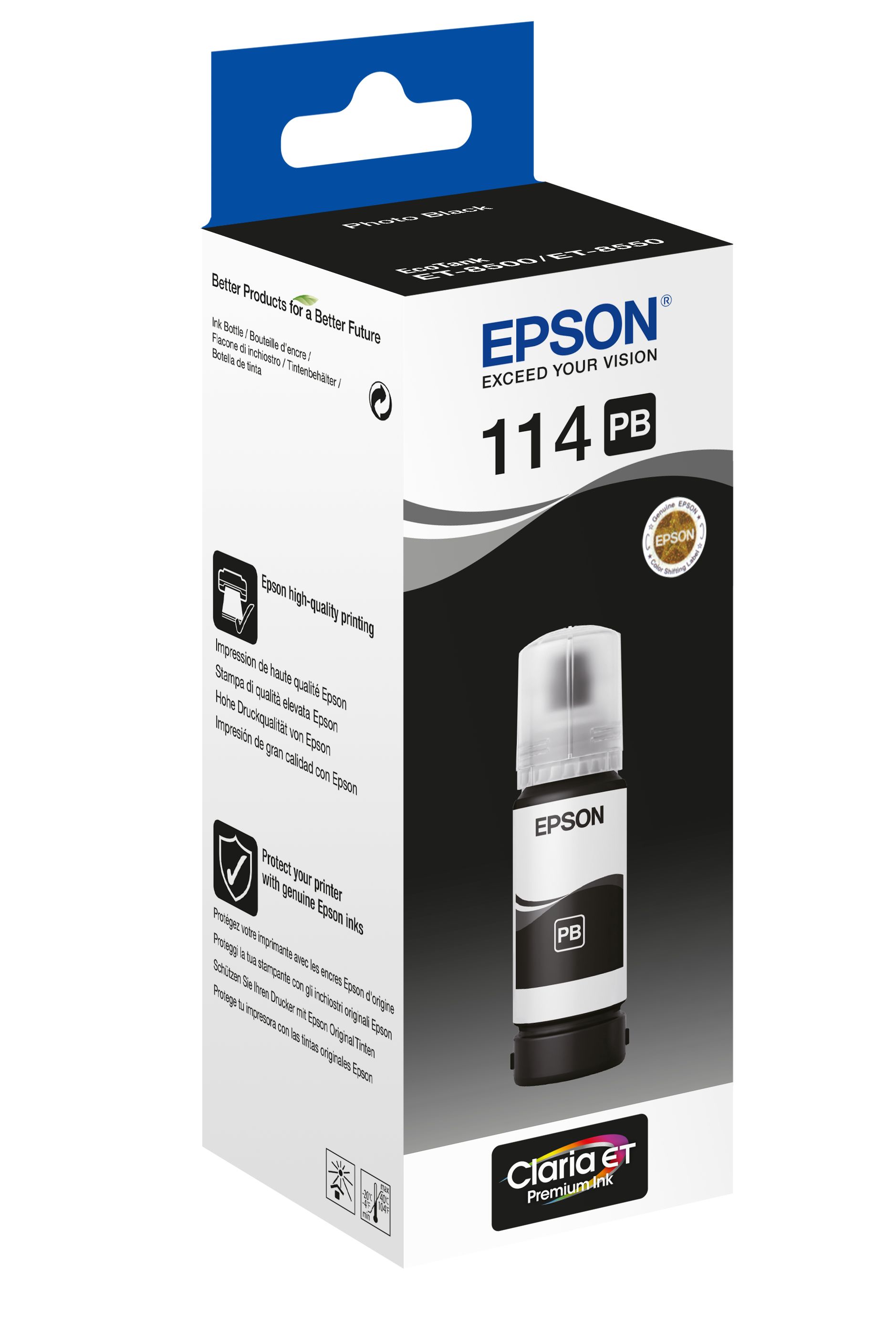 Epson 114 EcoTank Photo Black Ink Bottle - 70ml - C13T07B140