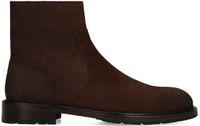Manfield Heren Donkerbruine Suède Chelsea Boots Maat 41