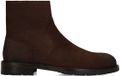 Manfield Heren Donkerbruine Suède Chelsea Boots Maat 41