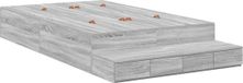 vidaXL Opbergbedframe met lade Grijs Sonoma 120 cm Bewerkt hout