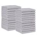 Amazon Basics Gezichtsdoekjes voor in de badkamer, 100% katoen, extra absorberend washandje, sneldrogend, 30 x 30 cm, Grijs, 24 stuks