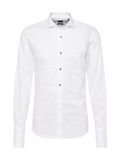 Hugo Boss BOSS Hank slim fit smoking overhemd - popeline - wit - Strijkvriendelijk - Boordmaat: 42