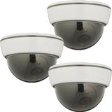 Relaxdays dummy dome camera - set van 3 - plafond - binnen - buiten - nep bewakingscamera
