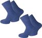 normani 2 paar knusse sokken voor dames en heren marineblauw 35-38