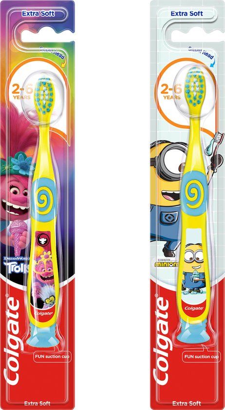 Colgate Minions & Trolls Zahnbürste 2-6 tandenborstel Meerkleurig Kind