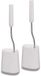 Joseph Joseph Flex Lite Toiletborstel Set met 2 Stuks, Wit/Grijs