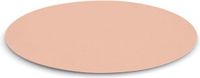 Zeller Tafel Placemats lederlook - zalm roze - rond - 38 cm
