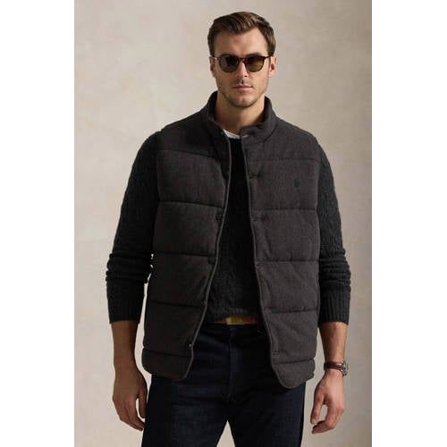Polo Ralph Lauren Big & Tall bodywarmer met textuur Plus Size antraciet