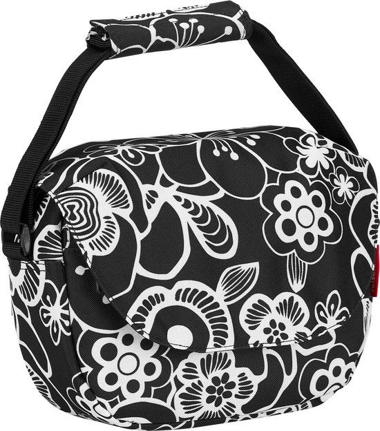 Klickfix Stuurtas Funbag fleur - 4 liter - Zwart/Wit