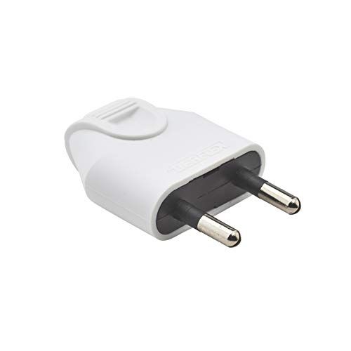 DEBFLEX 713010 stopcontact 250 V 2P elektrische stekker diameter 4 mm bescherming uitgang rechts op kop - wit
