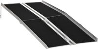 HOMCOM Rolstoelhelling Aluminium Zwart 183x73,5x3,5cm