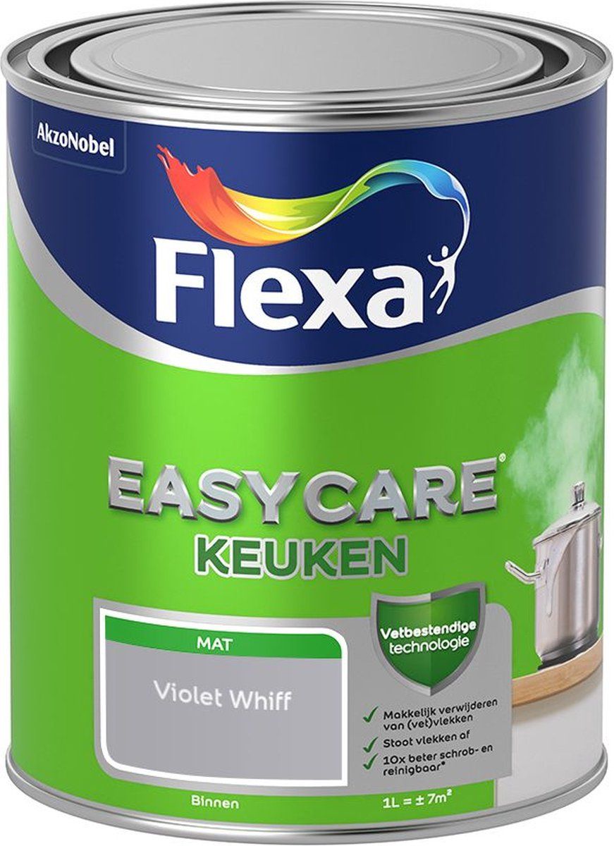 FLEXA Easycare - Muurverf Keuken - Mat - Violet Whiff - 1 liter - 8711113463492