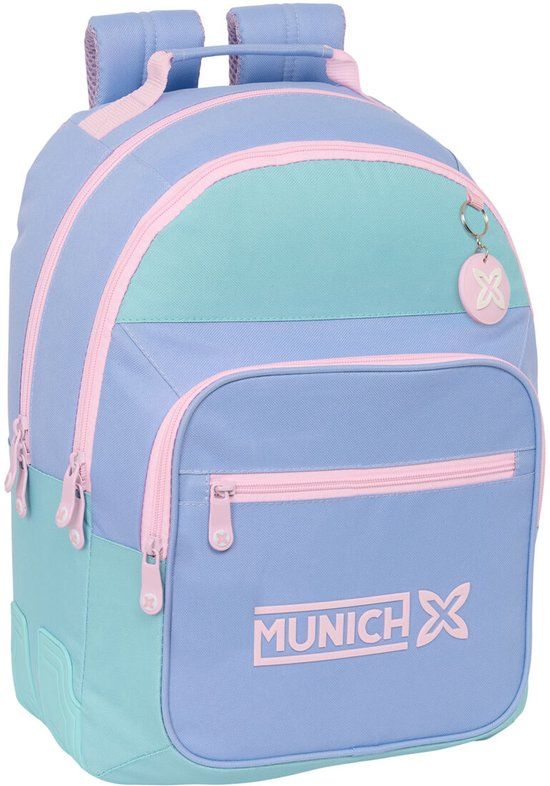 Munich Schoolrugzak Munich Mellow Blauw Roze Celeste 32 x 42 x 15 cm