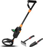 Merkloos Metaaldetector - voor kinderen - lichte handheld detector - 10-100 cm detectiediepte zeer gevoelig en discriminatie pinpointer functie, audio-lcd-goudzoeker schatzoeker met schep, vijftandennegen
