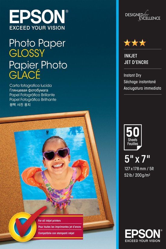 Epson Photo Paper Glossy - 13x18cm - 50 Sheets