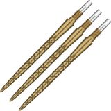 Target Darts Swiss Storm Diamond Punten 35MM Goud-Goud - 3 Stuks Roestvrij Staal Dartpunten met Laser Geëtste Diamantgrip en Swiss Point Technologie voor Verwisselbare Tips