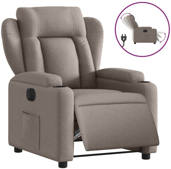 VidaXL Accent Chair Fabric Taupe