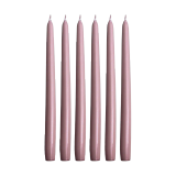 Hilke Collection Bougies Herrgård 30 cm lot de 6 Rose Métallique