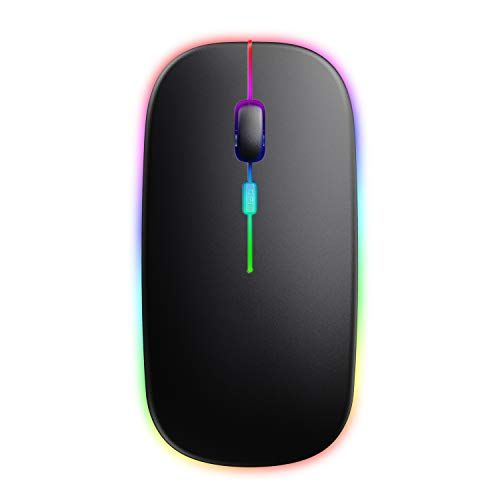 Ubrand Liberstar Bluetooth Draadloze Muis, LED Slim Dual Mode (Bluetooth 5.1 en 2.4G Draadloos) Oplaadbare Led Draadloze Muis met 3 Verstelbare DPI voor Laptop PC Computer