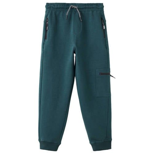 Mango Kids joggingbroek - donkergrenen