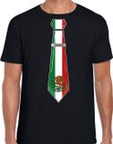 Bellatio Decorations Chemise de déguisement pour hommes - cravate Mexique - noir - supporter - fête à thème M