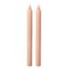 8 Doriques Decoratieve kaarsen, 8 uur, geribbeld, poederkleur, 8 uur, diameter 2,2 cm, hoogte 25 cm, 8 stuks