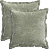 vidaXL - Kussensloop - 2 stuks - HOUTEN - Groen - 30 x 30 cm - Chenille Stof