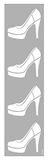 Marabu 027900000019 - sjabloon, lasergesneden, duurzaam sjabloon, PVC-vrij, voor gebruik op muren, meubels en textiel, herbruikbaar, ca. 17 x 66 cm, hoge hakken