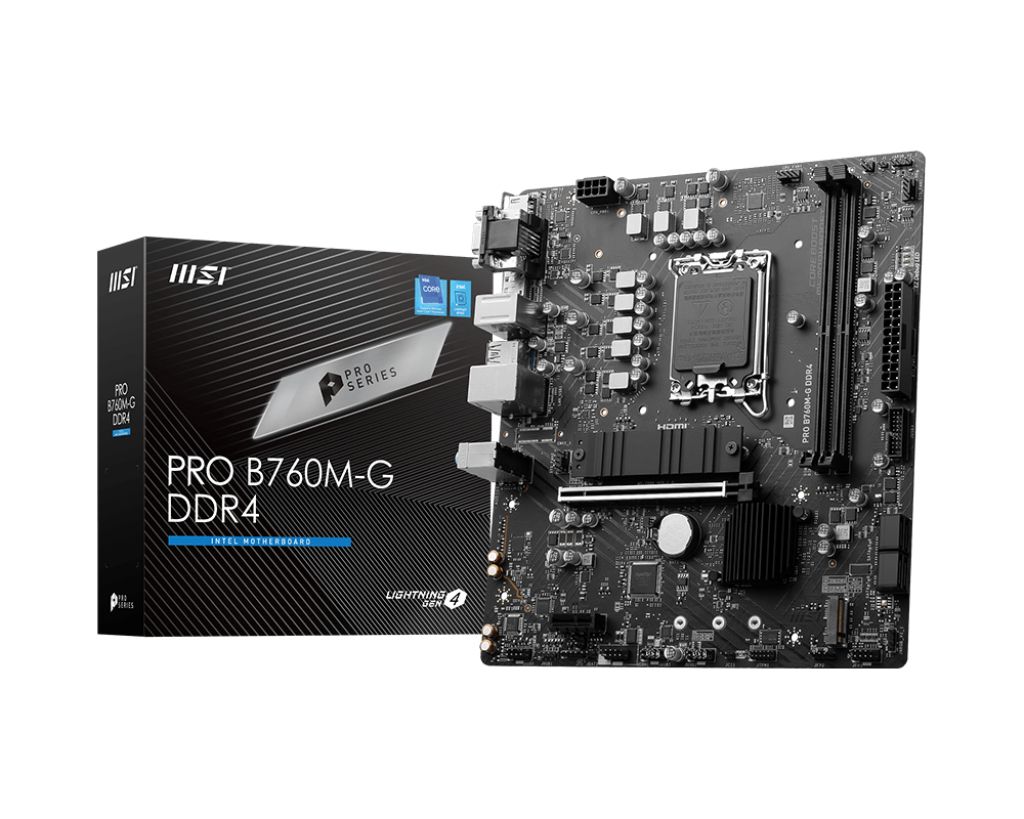 MSI PRO B760M-G DDR4 Motherboard - Intel B760 - LGA 1700 - micro ATX