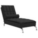 VidaXL Massage chaise longue met bolster stof zwart