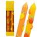2 Talking Tables 2 x Handgeschilderde 3D Citrus Citroen en Oranje Colurful Dinner Kaarsen