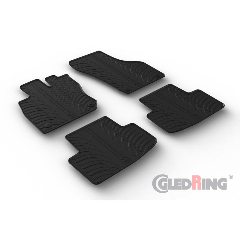 Rubbermatten passend voor Skoda Octavia IV e-Tec Sedan/Kombi 2020- (T profiel 4-delig + montageclips