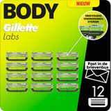 Gillette Labs Body Intimate Scheermesjes - 12 stuks