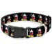 Buckle-Down Plastic Clip Collar - Classic Mickey Mouse Pose Black